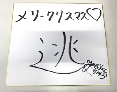 ★NEW★5193米丸　乃絵選手サイン入り色紙（今年の漢字一文字）