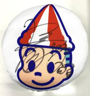 ★NEW★スポーツニッポン杯優勝！4095福来　剛選手サイン入りターンマーク坊やクッション