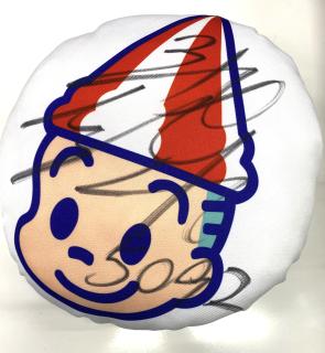 ★NEW★おおむら桜祭り競走優勝！5092篠原　晟弥選手サイン入りターンマーク坊やクッション