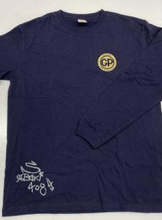 ★NEW★4084杉山　正樹選手サイン入りグランプリロングTシャツ（ネイビー・Lサイズ）
