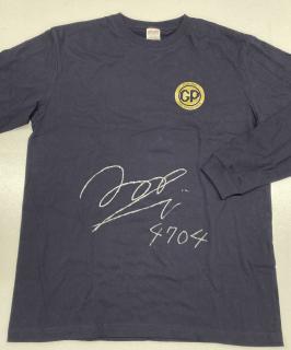 ★NEW★4704河野　大選手サイン入りグランプリロングTシャツ（ネイビー・Lサイズ）