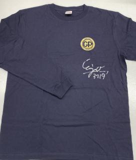 ★NEW★3719辻　栄蔵選手サイン入りグランプリロングTシャツ（ネイビー・Lサイズ）