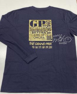 ★NEW★4482守屋　美穂選手サイン入りグランプリロングTシャツ（ネイビー・Lサイズ）