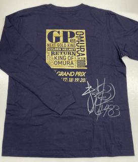 ★NEW★4483北野　輝季選手サイン入りグランプリロングTシャツ（ネイビー・Lサイズ）