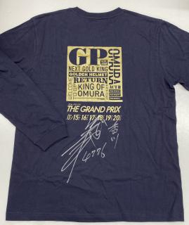 ★NEW★4776竹田　和哉選手サイン入りグランプリロングTシャツ（ネイビー・Lサイズ）