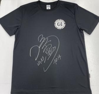 ★NEW★4014片岡　恵里選手サイン入りクイーンズクライマックスTシャツ【黒：Lサイズ】
