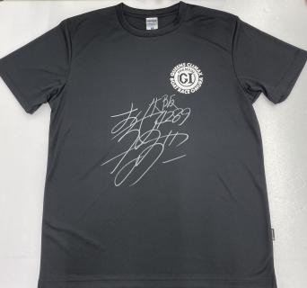 ★NEW★4289落合　直子選手サイン入りクイーンズクライマックスTシャツ【黒：Lサイズ】