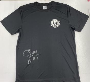 ★NEW★4678水野　望美選手サイン入りクイーンズクライマックスTシャツ【黒：Lサイズ】