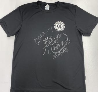 ★NEW★4844村上　奈穂選手サイン入りクイーンズクライマックスTシャツ【黒：Lサイズ】