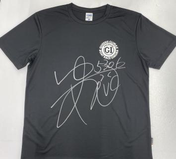 ★NEW★5306河内　悠利杏選手サイン入りクイーンズクライマックスTシャツ【黒：Lサイズ】
