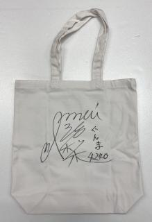 ★NEW★4240今井　裕梨選手サイン入り天才バカボンコラボトートバッグ・ホワイト